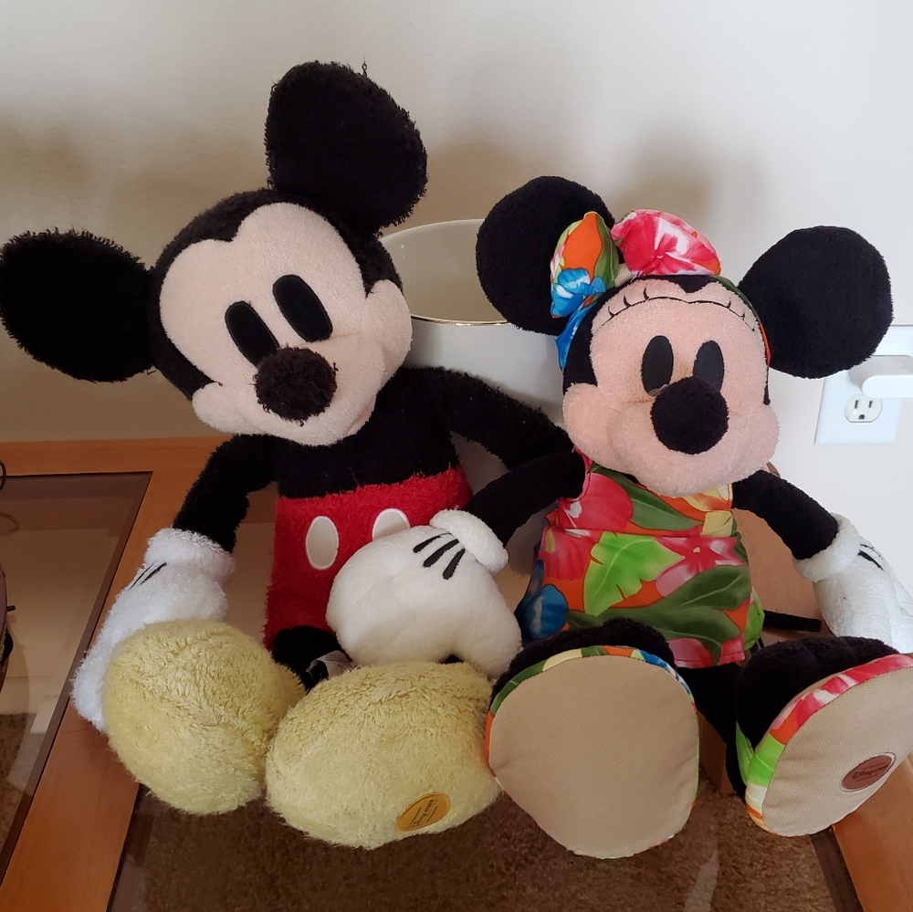 DISNEY CUTE MINNIE AND ADORABLE MICKEY - PLUSH DOLLS